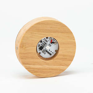 Exquisito soporte de lámpara de madera de Arte de resina de cristal 3D con diseño redondo cuadrado de Color LED-regalo para los amantes del arte - Product Image 3