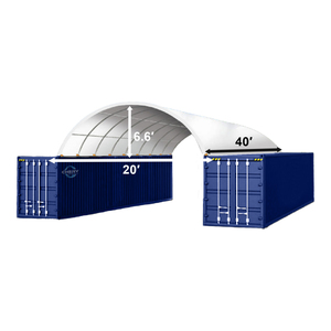 Abri pour conteneur maritime 20'x40', abri portable résistant aux intempéries, couverture en dôme pour camion et stockage agricole - Product Image 3