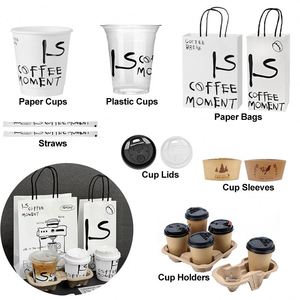 8oz <b>12oz</b> Custom Silver Foil Black Double Wall Pe Coated <b>Coffee</b> Paper <b>Cup</b> Take Out Hot Drinks Coffe Paper <b>Cup</b> With Plastic Lid - Product Image 5