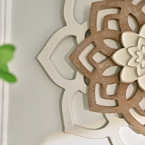 Nouveautés : Décoration murale rustique en bois MDF découpé au laser, motif floral sculpté, pour salon et intérieur moderne - Product Image 5