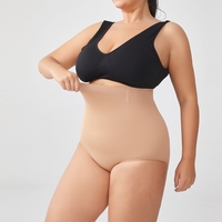Panty de Talla Grande Sin Costuras para Uso Diario de Tejido de Punto con Corte Alto para Mujer Faja Moldeadora Reductora de Abdomen y Cintura