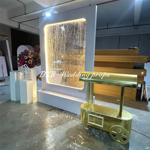 Insegna di Benvenuto a Cascata in Metallo Bianco per Matrimoni, Fontana d'Acqua Decorativa per Ingresso, Vendita Diretta dalla Fabbrica DKB - Product Image 2