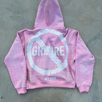 Sweat à capuche zippé pour homme, épais, surdimensionné et ample, style streetwear, effet vieilli, délavé à l'acide, vintage et décoloré, personnalisé