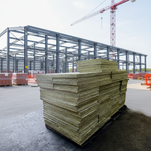 Fireproof Eco-Friendly Rock <strong>Wool</strong> Insulation Panel with <strong>Thermal</strong> and Sound Proof for Warehouse Building Wall and Roof - Product Image 1