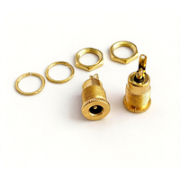 DC099 Waterproof Panel Mount DC Power Jack Socket 2.0mm/2.5mm Gold Plated Pin 5A 30V Threaded Female DC Charging Port