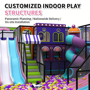 Taman Trampolin Neon, Lapangan Bermain Dalam Ruangan dengan Kolam Bola, Perosotan, dan Dinding Panjat untuk Pusat Hiburan Anak-Anak - Product Image 4