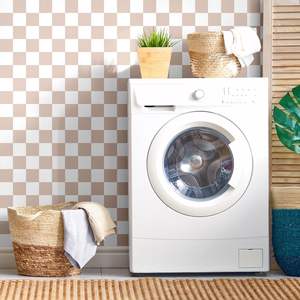 2024 nouveau design rétro échiquier amovible étanche PVC papier peint pour salon - Product Image 5