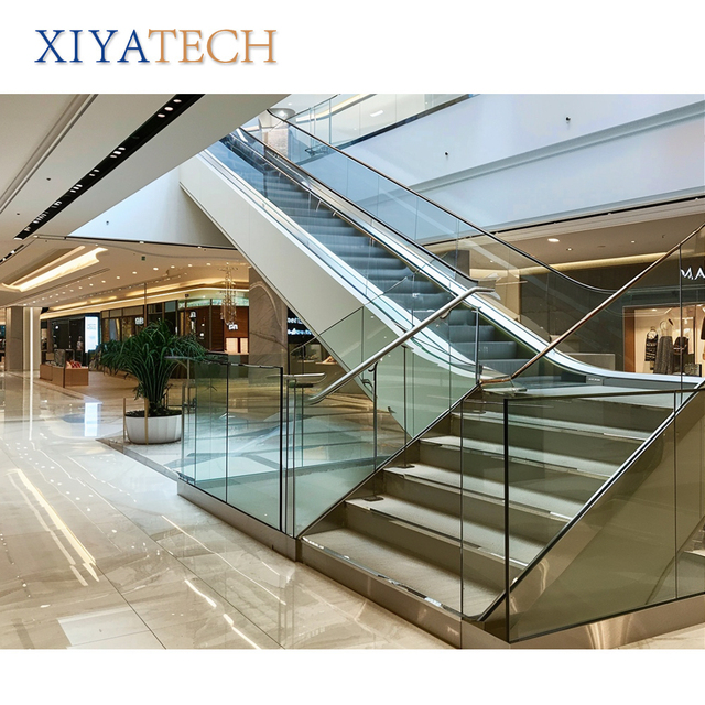 Wood Steps Glass Railing System Stairs Floating Staircase