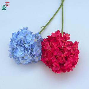 Hydrangea Artificial Silk <b>Flower</b> <b>Single</b> Stem Wedding Decoration Handmade Modern Style - Product Image 3