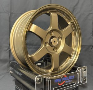 Jantes en alliage de 15 pouces 6.5J 4x100, design TE37, fabrication Flow Forming, bronze, pour voitures particulières Fiesta Mini Jetta Rio Accent Swift - Product Image 2