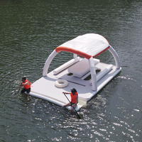Meilleure vente de plate-forme flottante gonflable pour l'eau Lieu de détente Île Flotteurs gonflables pour quai