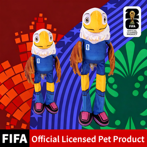 2026 Dünya Kupası FIFA Resmi Lisanslı Evcil Hayvan Oyuncakları ABD Clutch IP Maskotu Gürültülü Yumuşak Peluş Uzun Bacaklı Köpek Çiğneme Oyuncakları Sarılmak İçin - Product Image 1