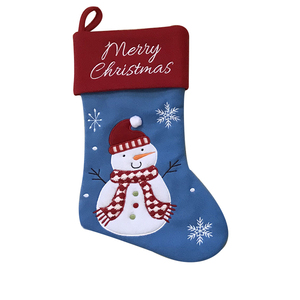 Personnalisé Neige Et Bonhomme De Neige Bleu Matures <span class=keywords><strong>bas</strong></span> de Noël <span class=keywords><strong>En</strong></span> Feutre Pour La Décoration - Product Image 1