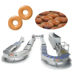 Industrial donut production line full automatic yeast donuts maker electric fryer machine professional