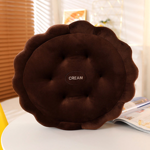 Cookie aux pépites de <span class=keywords><strong>chocolat</strong></span> oreiller en peluche Simulation Biscuit oreiller coussin doux mignon Biscuit en forme d'oreiller - Product Image 2