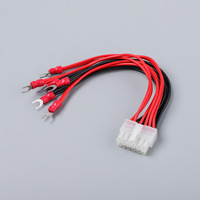 Harness Kabel Merah Hitam Kustom dengan Konektor Plastik Putih Terminal Garpu Tipe-U untuk Pengkabelan Peralatan Kontrol Elektronik