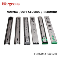 Glissières de tiroir à extension complète 45 mm avec roulements à billes, charge 45 kg, pour hôtels et cuisines – Magnifique finition