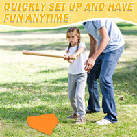 Bases de baseball et softball en caoutchouc YumuQ pour enfants et jeunes, pour l'entraînement au baseball dans la cour, avec balles d'entraînement et sac inclus