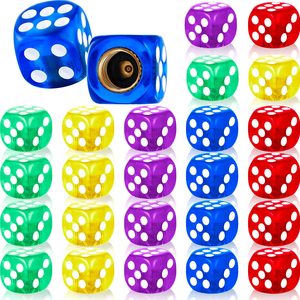 Lot de 16 capuchons de valve en acrylique colorés de 16 mm pour jeux de société et aides pédagogiques - Product Image 4