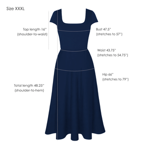 Vestido de algodón de media pantorrilla con cuello cuadrado, respetuoso con el medio ambiente, <span class=keywords><strong>BCI</strong></span> - Product Image 4