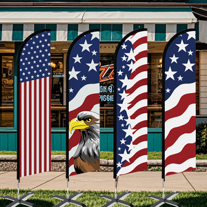 Bandera personalizada de Swooper de plumas de EE. UU.-Poste no incluido, al aire libre para playa pancarta publicitaria, clubes deportivos y decoraciones - Product Image 4
