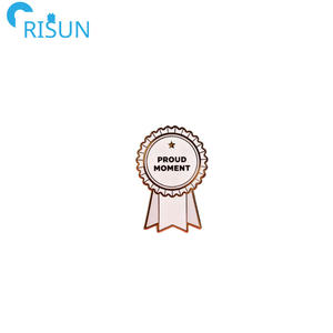 Оптовая продажа, персонализированные, блестящие, радужные, награды, лента, эмаль, булавка с индивидуальным логотипом, лучшее усилие, лента, значок - Product Image 6