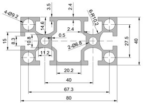 Ventas calientes personalizado 4080 electroforesis Windows canal aleación <span class=keywords><strong>de</strong></span> <span class=keywords><strong>aluminio</strong></span> perfiles <span class=keywords><strong>de</strong></span> <span class=keywords><strong>aluminio</strong></span> industriales - Product Image 3