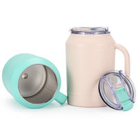 Bouilloire isotherme Olerd Outdoor 1500 ml en acier inoxydable écologique avec poignées et paille, idéale pour les voyages
