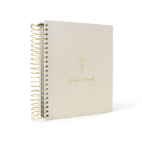 Cahier de notes à spirales imprimé sur mesure pour les soins personnels Prière Bien-être Pleine conscience Gratitude Inspiration Couverture en tissu Journal pour cadeaux