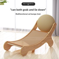 Griffoir et Lit pour Chat - Boule Anti-Griffures Sans Perte de Fibres, Tapis d'Aiguisage des Griffes, Style Adorable, Jouets d'Intérieur