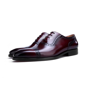 ALF8-NS58 scarpe da sera in vera pelle Oxford fatte a mano da uomo - Product Image 5