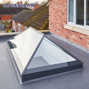 Rogenilan, diseño moderno, aluminio, doble acristalamiento, tragaluces superiores de diamante, ventanas de techo piramidal impermeables exteriores - Product Image 1