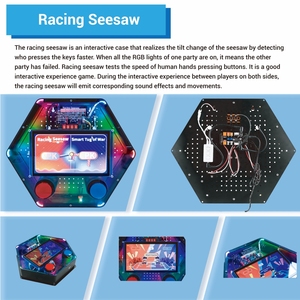 Tableau interactif mural intelligent Weemake modulaire hexagonal à LED RGB pour l'apprentissage éducatif STEM <span class=keywords><strong>et</strong></span> l'IA, idéal pour les couloirs des écoles K12 - Product Image 5