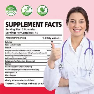 Gomitas de Glicinato de Magnesio de Marca Privada 500mg, Suplemento Sin Azúcar para Ayudar a Dormir, Aliviar el Estrés y Relajar los Músculos - Product Image 2