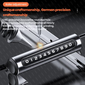 Carte de stationnement temporaire pour voiture Accessoires de voiture Interrupteur rotatif caché Plaque d'immatriculation pour téléphone Autocollant pour automobile Panneau d'arrêt universel - Product Image 4