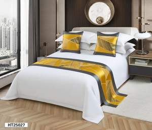 SANHOO Oferta en Hoteles: Camino de Cama de Lujo Personalizado, Cubrecamas Elegantes, Camino de Cama con Almohadas, Juego de Cama, Camino de Cama <span class=keywords><strong>para</strong></span> Hotel - Product Image 4