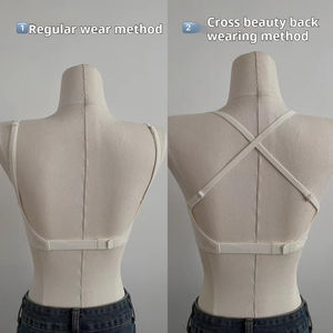 Venta al por mayor de fábrica sin espalda en forma de U BH Ice Silk Ladies Bra Single-breasted Seamless Brassiere Wireless Push up Bra para mujer - Product Image 3