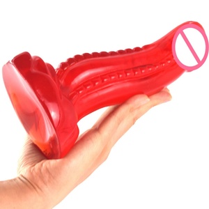 FAAK-58 Dildo de Dinosaurio Animal con Forma de S y Cuentas, Dildo Grande para Masaje Anal con Succión, Estimulador de Punto G, Juguetes Sexuales para Mujeres - Product Image 1