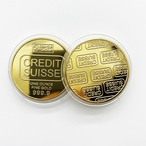Pièce <span class=keywords><strong>suisse</strong></span> de crédit en métal plaqué <span class=keywords><strong>or</strong></span> rond personnalisé de 40mm Barre de lingot en métal Pièce de crédit <span class=keywords><strong>suisse</strong></span> de crédit - Product Image 3