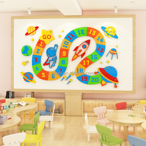 Autocollant mural 3D en acrylique <span class=keywords><strong>pour</strong></span> l'éducation précoce, décoration murale <span class=keywords><strong>pour</strong></span> l'école <span class=keywords><strong>maternelle</strong></span> et <span class=keywords><strong>la</strong></span> salle de classe - Product Image 4
