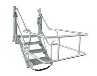 Escalier d'accès pneumatique pliable, échelle d'accès mobile galvanisée pour le chargement de camions-citernes pétrochimiques