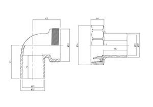 Coude Kansaikako avec joint préfabriqué (30A) – Coude PVC à 90 degrés avec joint torique - Product Image 2