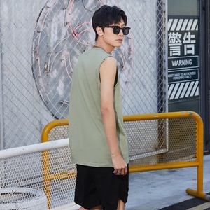 เสื้อกล้ามผ้าฝ้ายเนื้อหนักสองเส้นใย ยูนิเซ็กส์ 240 กรัม 32S แขนกุด สวมใส่สบายๆ ทุกวัน - Product Image 2