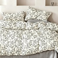 Parure de lit florale en microfibre douce avec housse de couette et taies d'oreiller assorties – Textile imprimé pour hôtels et foyers – Vente en gros de linge de lit