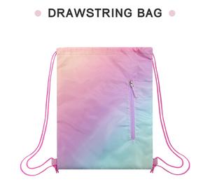 Sacs de courses personnalisés en polyester recyclé écologique avec poignée en corde et cordon de serrage, certifiés BSCI/GRS – Grande Vente - Product Image 4