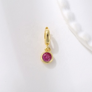 Accessoires en métal plaqué or 18 carats les plus vendus, pendentifs, breloques, colliers, pinces <span class=keywords><strong>de</strong></span> bikini, pierres précieuses mensuelles en zircon <span class=keywords><strong>pour</strong></span> bracelets - Product Image 5