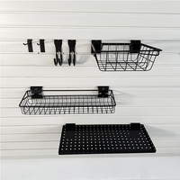 JH-Mech Crochets et supports pour mur à latte Conception robuste pour murs multiples Crochets d'affichage en acier Accessoires pour mur à latte