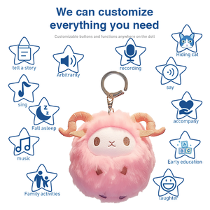 Produsen gantungan kunci boneka kucing kecil kustom liontin maskot gantungan kunci boneka domba kustom - Product Image 2