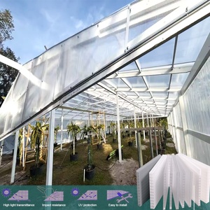 Panneau de Toiture <span class=keywords><strong>Alvéolaire</strong></span> en <span class=keywords><strong>Polycarbonate</strong></span> Anti-UV, Transparent, pour Serre et Lanterneaux, Épaisseurs 4mm 6mm 8mm 10mm 12mm - Product Image 4