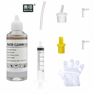 Kit de solution liquide de nettoyage de tête d'<span class=keywords><strong>impression</strong></span> avec adaptateurs de seringue pour Epson, Canon, <span class=keywords><strong>HP</strong></span>, pour ateliers de réparation et ateliers de recharge d'encre - Product Image 1